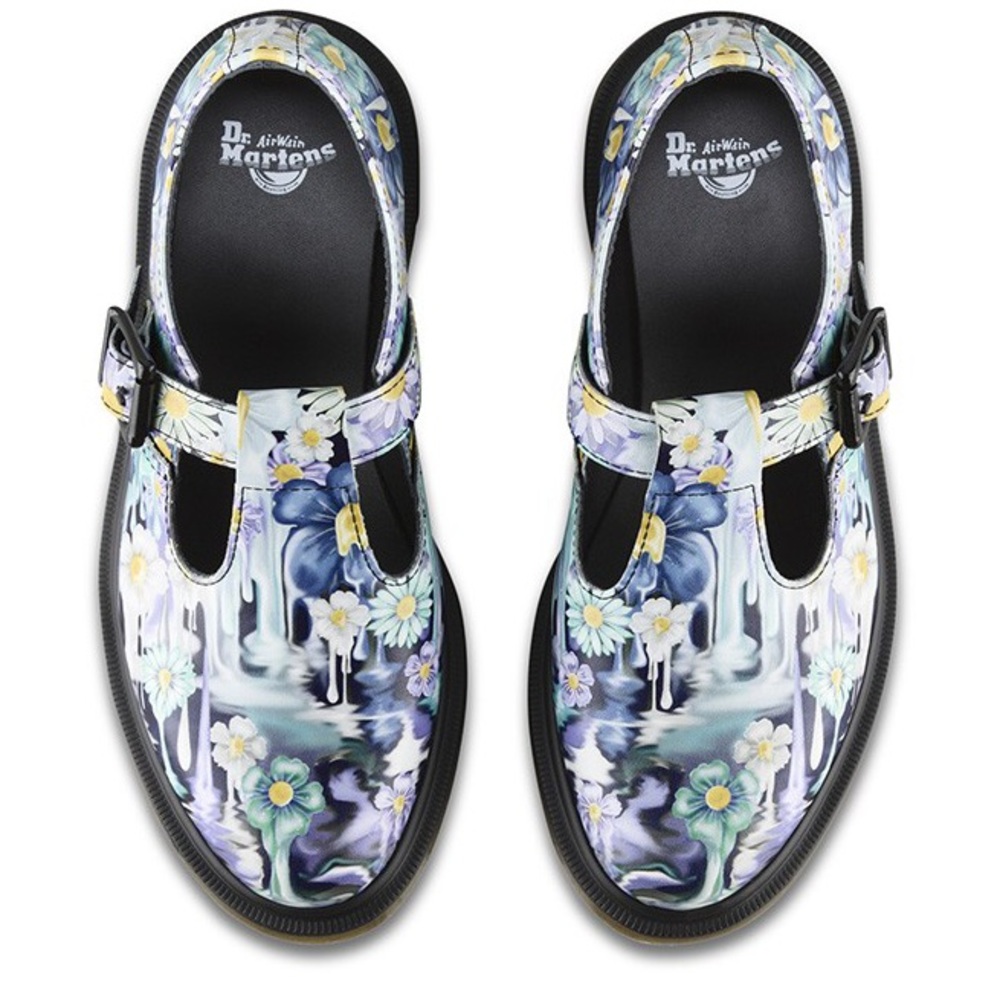 Dr. Martens Slime Floral Polley T-Bar Mary Jane
